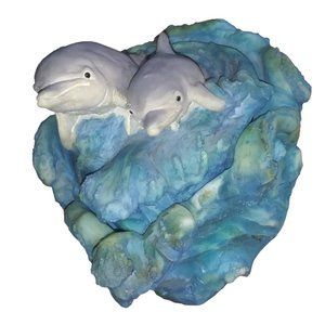 Dolphin Ceramic Mini Trinket Box Itty Bitty Boxes Dolphin Splash Keepsake Box